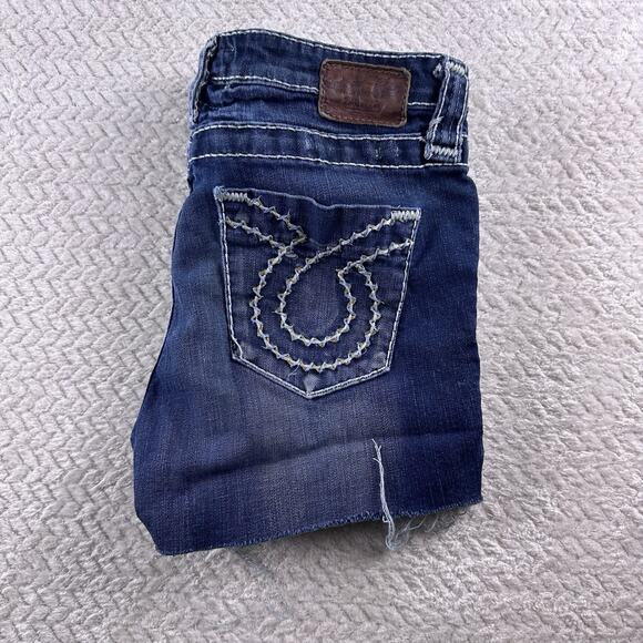 Big Star Jean shorts Cutoff Womens short-short Distressed Nina Denim Size 32 Y2K - Picture 14 of 15